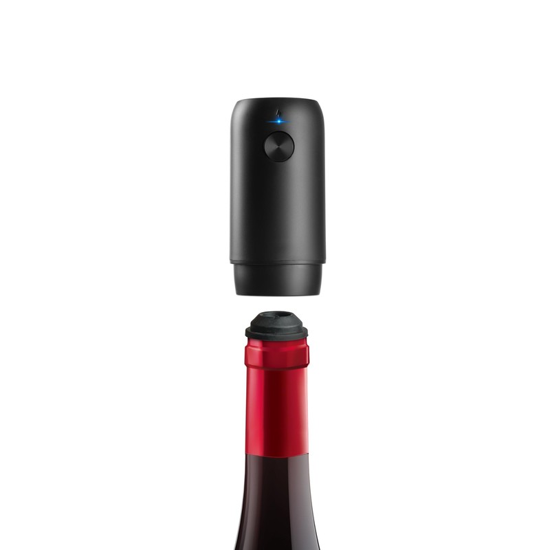 HIC Kitchen Bar Electric Wine Preserver and Stopper Set, Includes