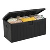 Giantex 100 Gallon Deck Box, Waterproof Resin Box with Lockable