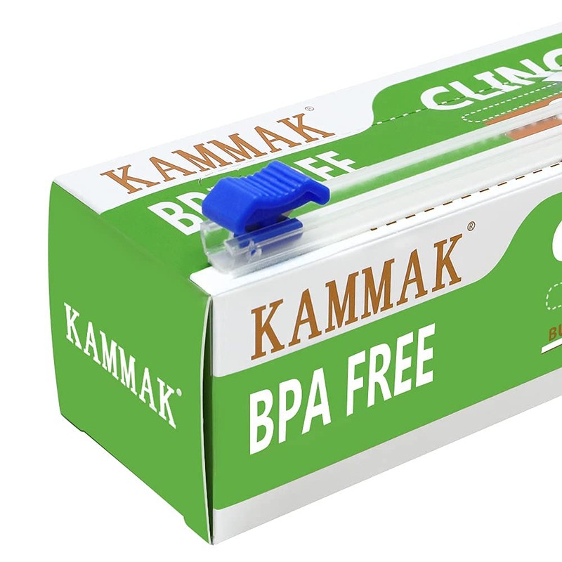 KAMMAK Plastic Wrap with Slide Cutter - 4 Pack 12