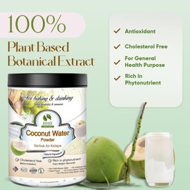 Bionutricia Coconut Water Powders, Natural Plant-Based Electrolyte Rehydration for Daily Drink Mix, No Added Sugar, Gluten-Free, No Artificial Ingredients, Vegan, Non-GMO 7oz