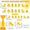 Joottuan 24 PCS Yellow Duck Non Slip Shower Stickers Cute