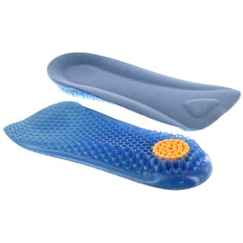 Honeycomb Gel Half Insole for Women - 1/2 inch Taller Height Increase Heel Lift Cushion Insert - Leg Discrepancy Balancer