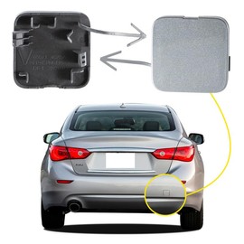 Car Rear Bumper Tow Hook Cover Compatible with Infiniti Q50 2014 2015 2016 2017 2018 Trailer Cover Cap 850714GA0A 85071-4GA0A Small Lid Towing Eye Cap