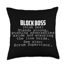 Block Boss - stands strong, pushing adversaries aside and Throw Pillow