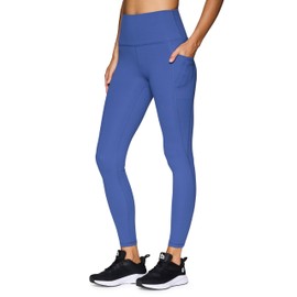 RBX Active Women's Full Length Legging Buttery Soft Squat Proof Workout Tights High Waisted Running Yoga Leggings with Pockets Cobalt XL