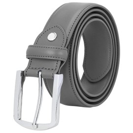 Falari Men Genuine Leather Casual Dress Belt With Single Prong Buckle 9028-DGY-38