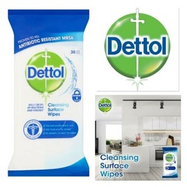 Dettol Anti - Bacterial Cleansing Surface, 30 Wipes