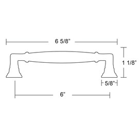 Emtek Westwood Pull Available in 4 Sizes and 6 Finishes - 86477US4 - (Center to Center 6") - Satin Brass (US4)