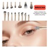 Kit De Herramientas De Maquillaje Con Brochas Y Esponjas Gris