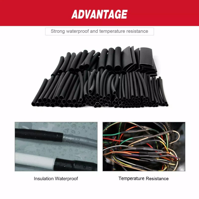 Nilight 130 Pack Dual Wall Adhesive Heat Shrink Tubing Electrical
