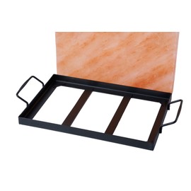 Focus Nutrition Pink Himalayan Salt Block Grilling Plate with Metal Grilling Tray for Cooking and Serving