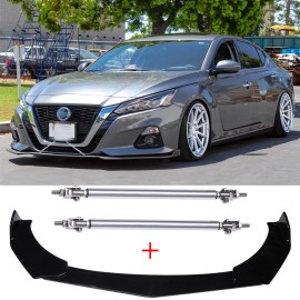 KEEPDSGN For Nissan Altima SV SR S SL Sedan Front Bumper Lip Splitter Spoiler+ Strut Rods