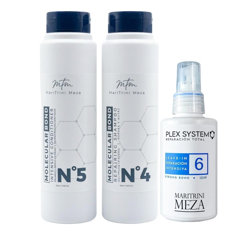 Trio de Reparacion Capilar Shampoo (300ml) y Acondicionador (300ml) Molecular