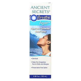 2 Packs of Ancient Secrets Breathe Again Nasal Spray - 3.38 Fl Oz
