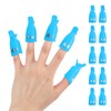 10Pcs Plastic Acrylic Nail Art Soak Off Cap Clip UV