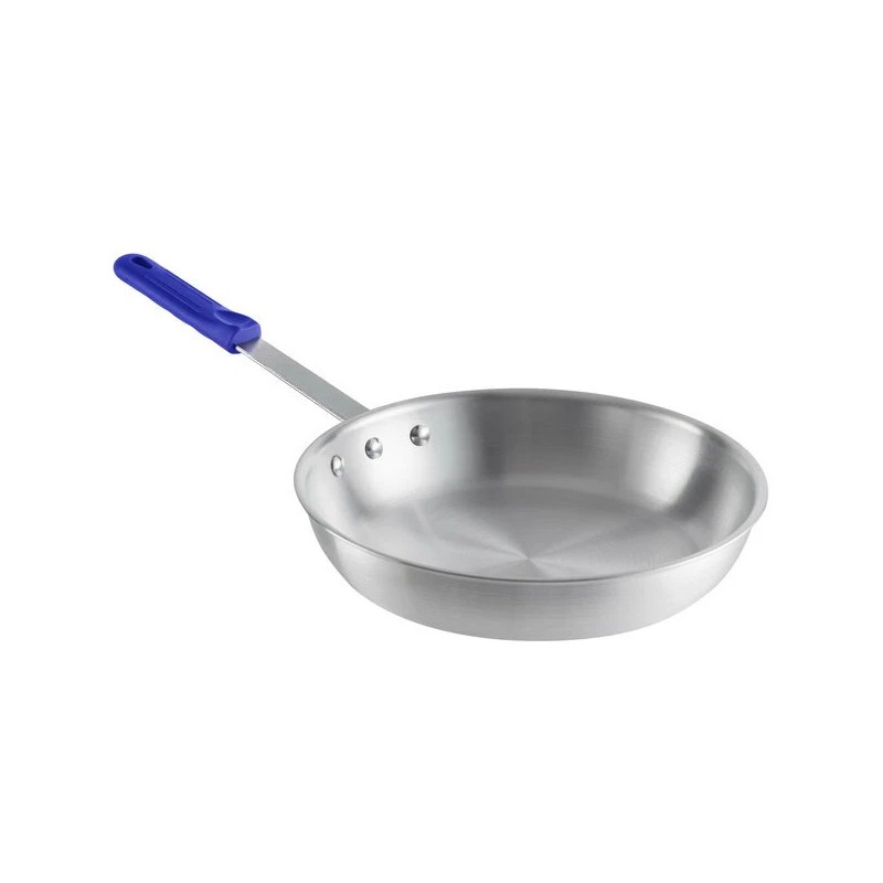 choice Choice Aluminum Fry Pan with Blue Silicone Grip (select
