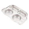 Ciieeo Stainless Steel Dinner Plate Compartment Children's Plate for Family