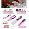 URASISTO Pink Household Tool Set with 3.6V USB Electric Screwdriver,