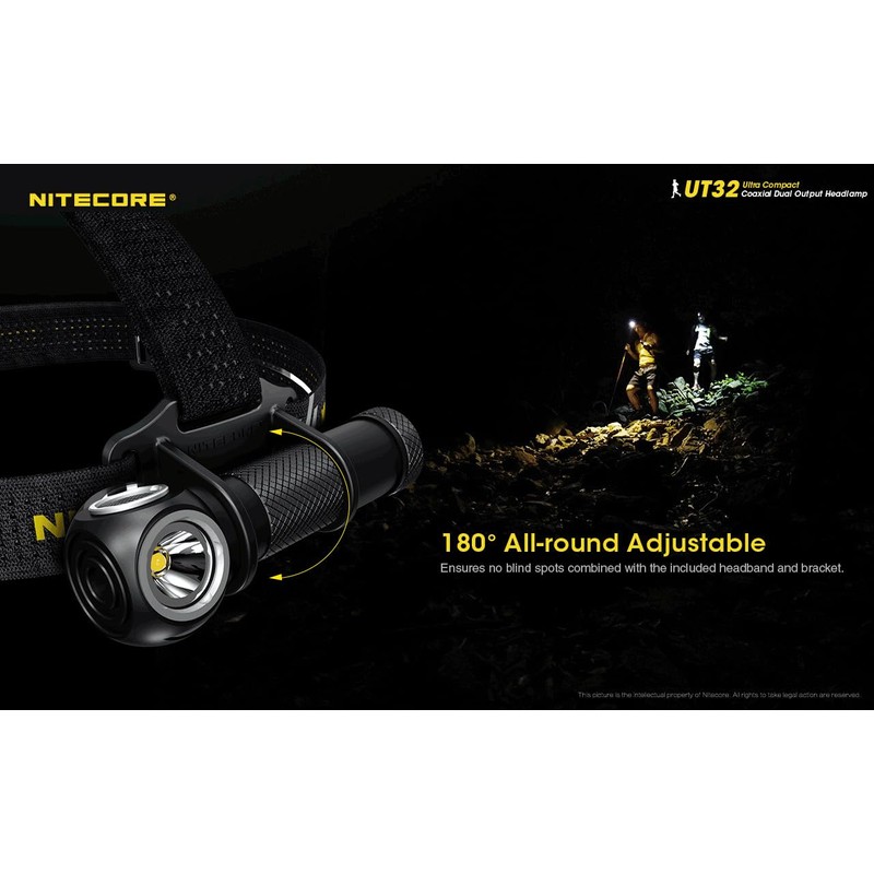 NiteCore Unisex - Adult UT32 Headlamp, Black, One Size