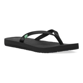 Sanuk Women's Yoga Spree 4 Flip Flop, Black, 11 M US