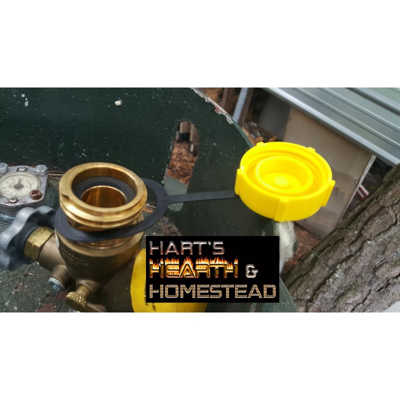 Hart's Hearth Propane Tank 1-3/4" Fill Valve Cap W/Tether; 100#+
