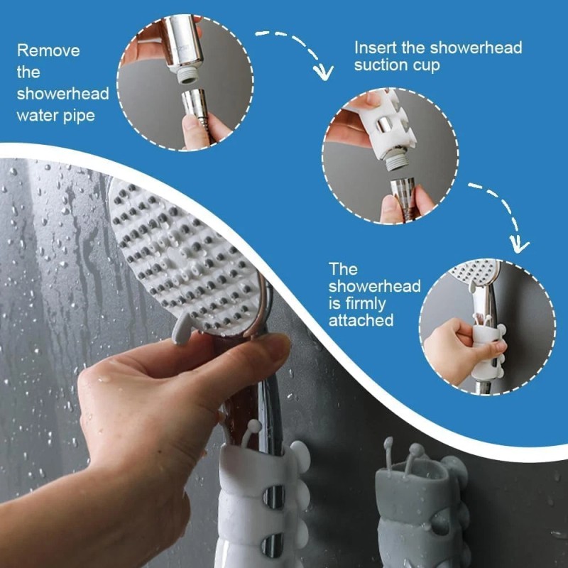 ZROCIGA Adjustable Silicone Shower Head Bracket Universal Suction Cup Holder