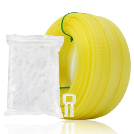Manual Packing Strap and Sealers, PP Banding Strapping - 100m Packing Belt and100pcs Plastic Buckles Kits for Strap Width 1/2"-3/4"