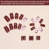 24PCS Christmas Press on Nails,Cute Xmas Short Fake Nails with