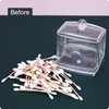 MOSIKER 10oz Clear Acrylic Small Qtip Holder,Swab Dispenser Cotton Ball