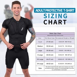 TUOY Protective Padded Shirts for Snowboard, Skate and Ski, 3D Protection for Hip, Butt and Tailbone