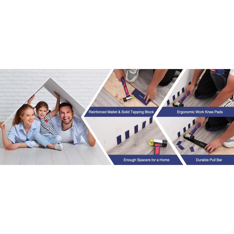 WORKPRO Laminate Flooring Installation Kit- Mallet with Fiberglass Handle NEW