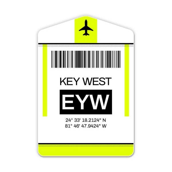 Squiddy Key West Airport Code EYW Luggage Tag Style -