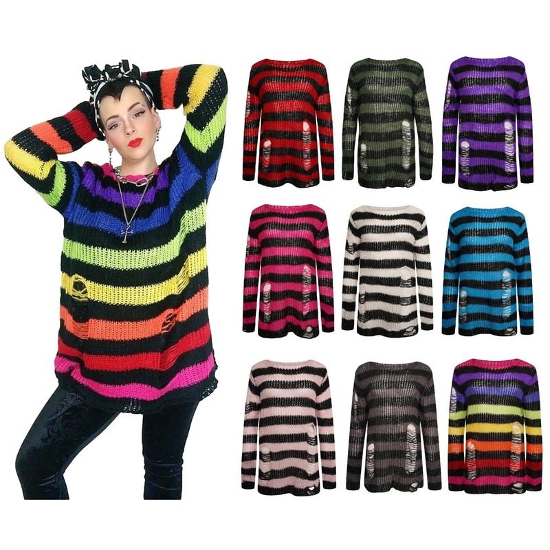 Ro Rox RYOT Pullover Betrubt Chunky Knit Gothic 90s Grunge
