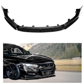 KUAFU 3Pcs Front Bumper Lip Splitter Compatible with 2018-2020 Honda Accord 4Dr Model Under Chin Spoiler Air Dam PP Plastic (Black)