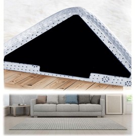 Lyvixora 16PCS Reusable Washable Rug Gripper Tape - Double-Sided Non-Slip Rug Underlay, Anti-Slip Carpet TapesTriangle Carpet Stickers for Hardwood Floors, Tile Floors, Area Rugs, and Floor Mats