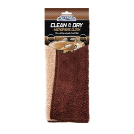 CARPRIDE® Clean and Dry Microfibre Cloth | For Car Exterior and Interior | 30 x 30 cm | Brown