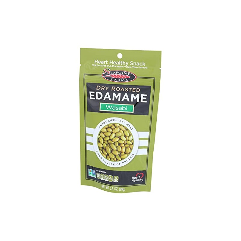 Seapoint Farms Dry Roasted Edamame, Wasabi, 3.5 Oz