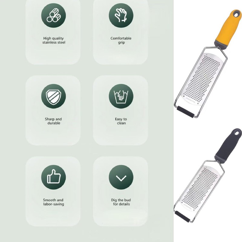 Stainless Steel Cheese Grater Lemon Peeler Vegetable Shredder Kitchen Supplies