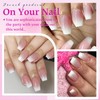 LuckForever 168pc Ombre Press on Nails Short Coffin Fake Nails