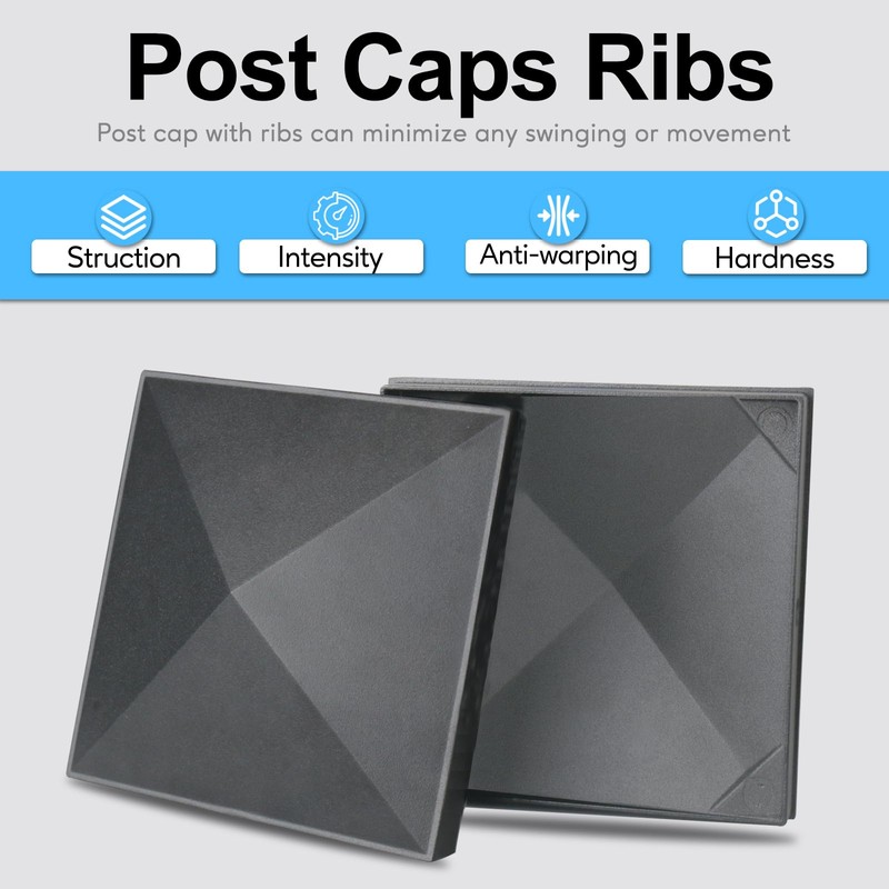 6x6 Post Caps – Aluminum Pyramid Caps Fits 5.5" x