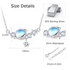 Adramata 925 Silver Necklace for Women Moonstone Pendant Necklace Silver