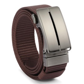 GOIACII Ratchet Belt for Men Tactical Gun Belt Mens Golf Belt 1 3/8" Nylon Web Belt with Automatic Slide Buckle