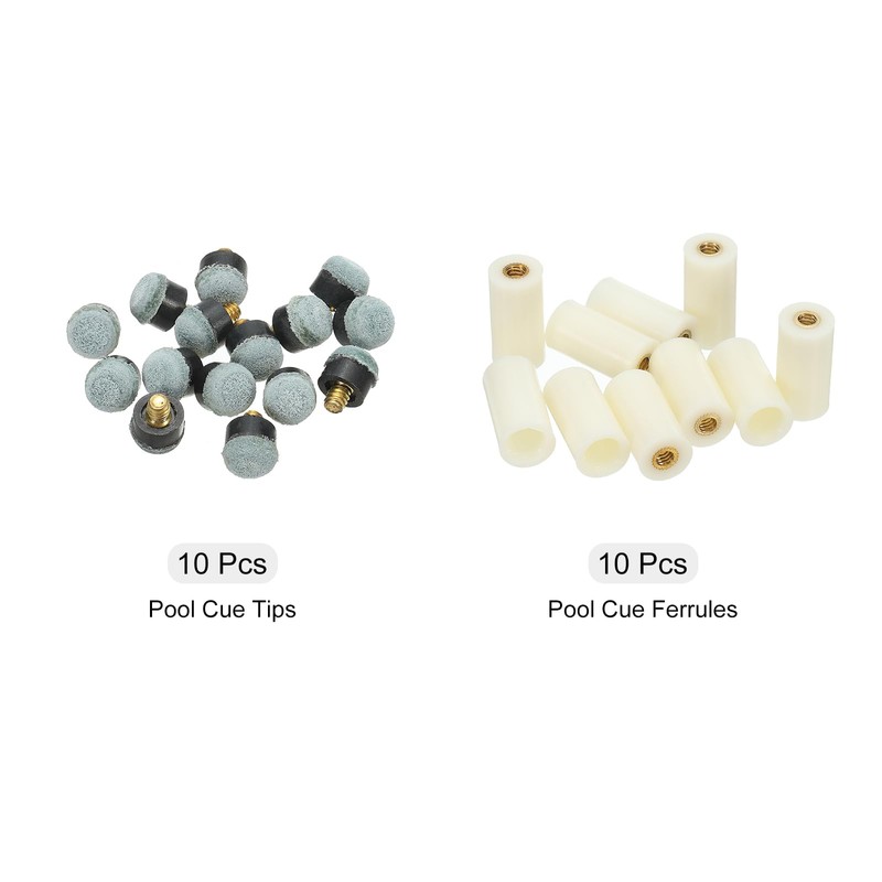 PATIKIL 13mm Dia Screw-on Pool Cue Tips, 10 Set Snooker