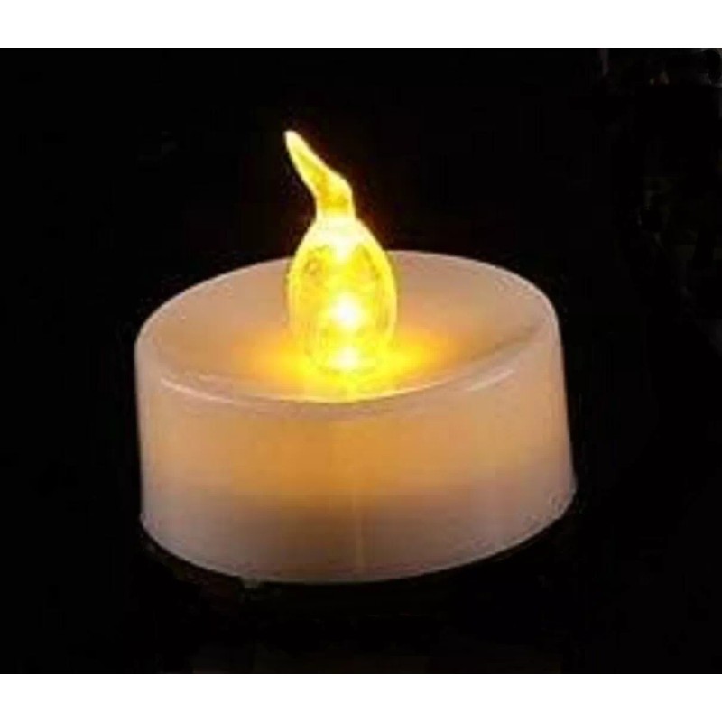Gersen Everlasting Battery Operated Tea Light-6 Pk-Soft Orange-Gentle Flicker-Tall Tip