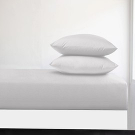 Imperial Rooms Fitted Sheet - Extra Deep White Bed Sheets Brushed Microfiber Easy Care Soft Super King Fitted Bed Sheet 40cm/16" - Shrinkage and Fade Resistant