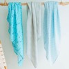 Organic Cotton Muslin Swaddle - Watercolour Whales Aquatic Blue