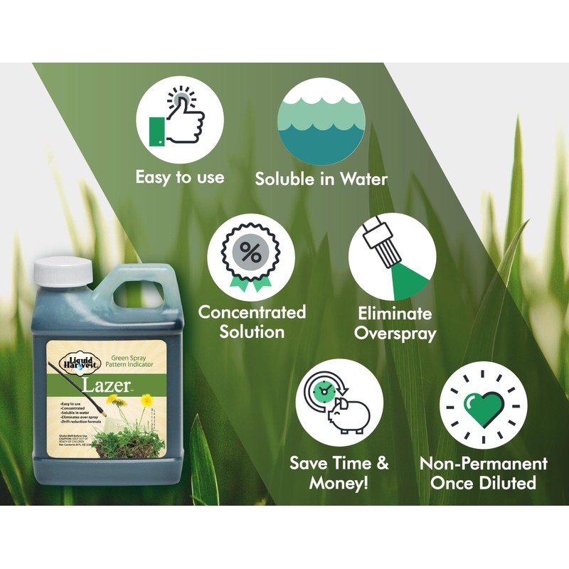Liquid Harvest Lazer Green Concentrated Spray Pattern Indicator - 8
