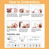 Punch Needle Kits for Beginners Cute Black White Sheep Flowers
