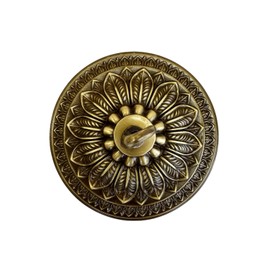 BEQUZON 5.9 inches Brass Ceiling Light Canopy Plate, Antique Mounting Canopy Kit for Pendant Light, Hanging Fixture, Chandelier Plate Cover (Retro)