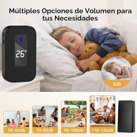 Timbre Inalámbrico para Puerta,MYDEAR Enchufable Timbre Inalámbrico Exterior,38 Melodías Ajustables,4 Niveles de Volumen,Doorbell Indicador LED,No Nec